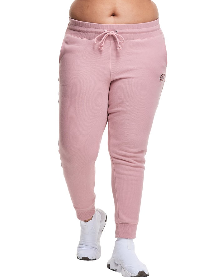 Champion Plus Reverse Weave Triple Outline C Logo Joggingbroek Dames - Roze - Belgie 3098CMUAY